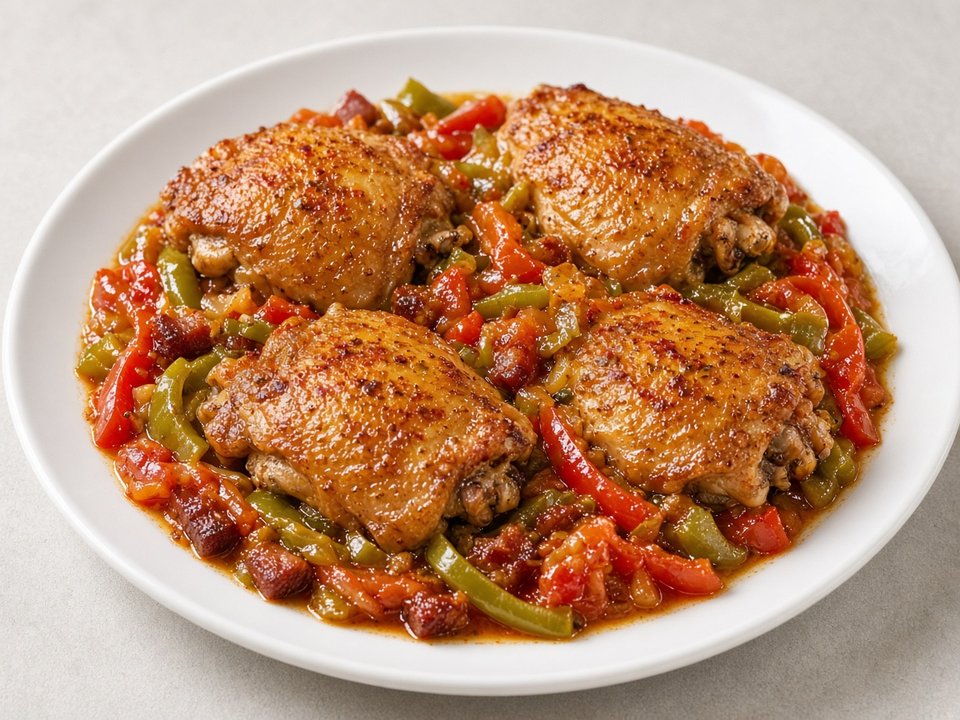 Illustration of Chicken Basquaise