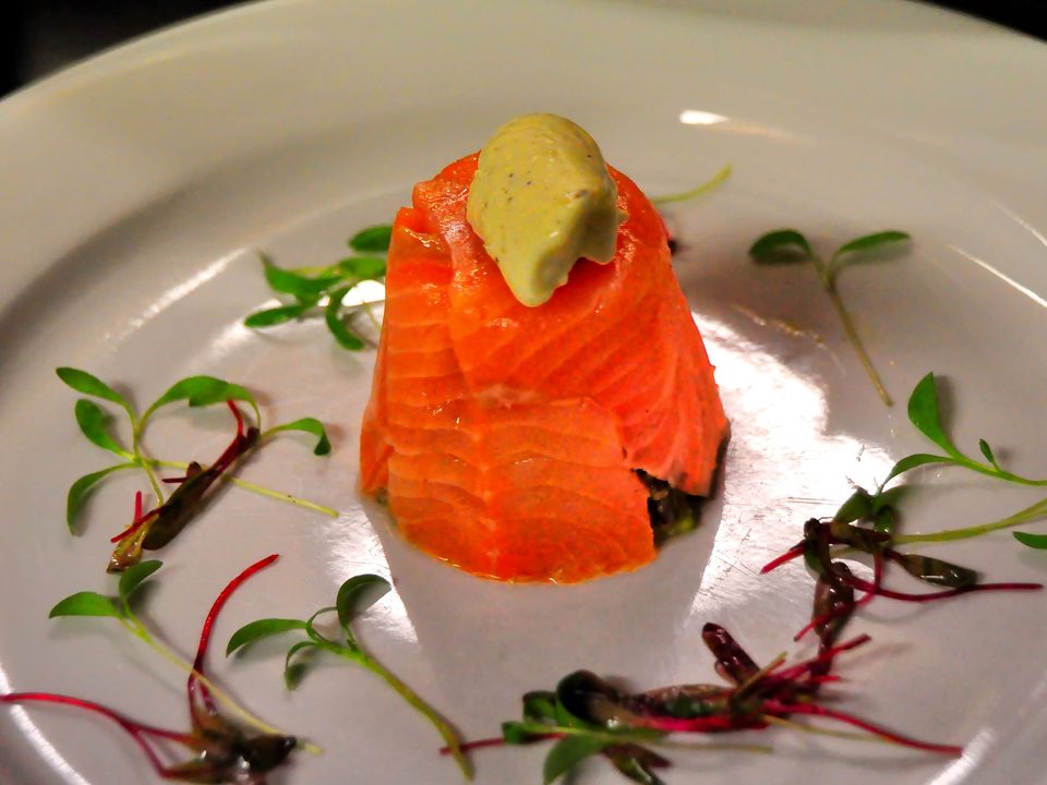 Salmon timbale