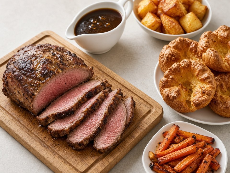 Illustration of Roast Beef with Gravy